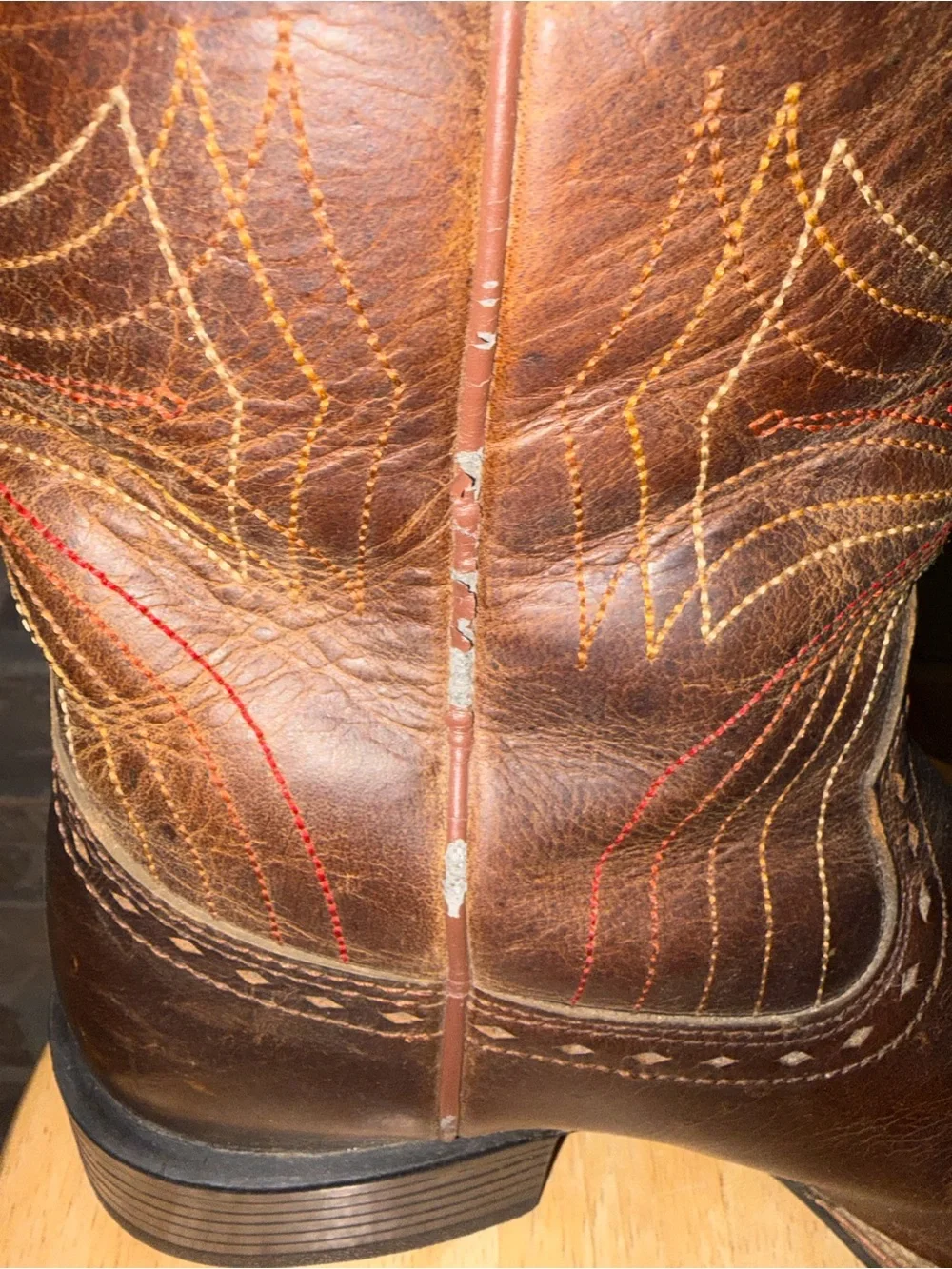 Ariat Men’s Western Square Toe Dark Brown Boots Size 8.5D